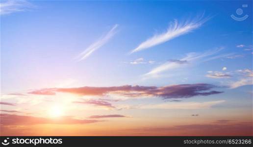 Clear sky and clouds. Sky and clouds day summer nature background