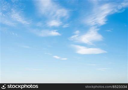 Clear sky and clouds. Summer sky and clouds. Nature background landscape. Clear sky and clouds