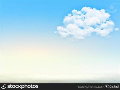 Clear summer sky. Image of clear blue summer sky background
