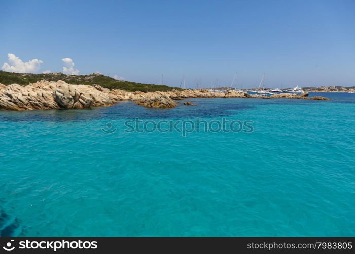 Clear turquoise water at Maddalena Archipelago in Sardinia