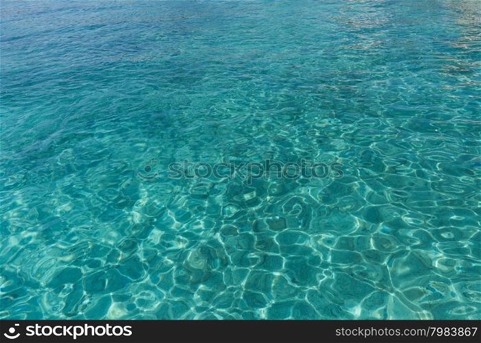 Clear turquoise water at Maddalena Archipelago in Sardinia