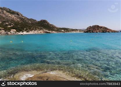 Clear turquoise water at Maddalena Archipelago in Sardinia
