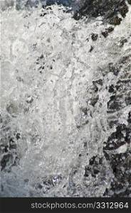 clear water splashing around in little cascades
