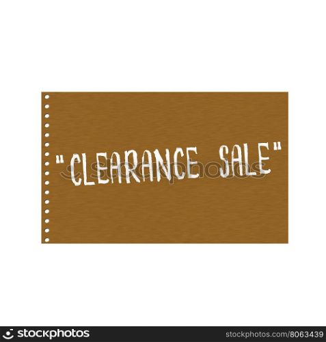 clearance sale white wording on Background Brown wood Board