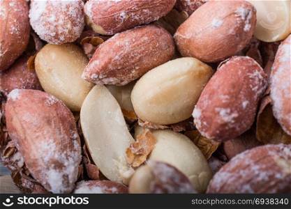 Cleared peanuts baked and salted ready to eat