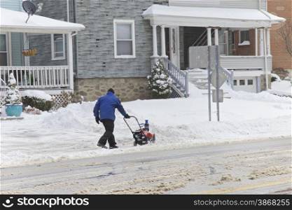 Clearing Snow, Winter