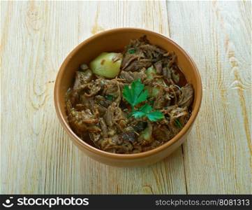 Clemole traditional dish in Mexican cuisine.soup where meat, vegetables and strong flavor
