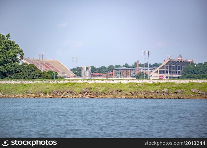 Clemson, South Carolina, USA: Frank Howard Field at Clemson Memorial Stadium is home to the Clemson Tigers,