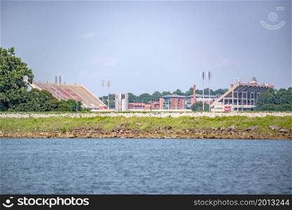Clemson, South Carolina, USA: Frank Howard Field at Clemson Memorial Stadium is home to the Clemson Tigers,