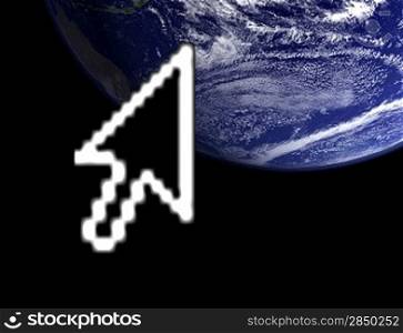 Click on the world icon