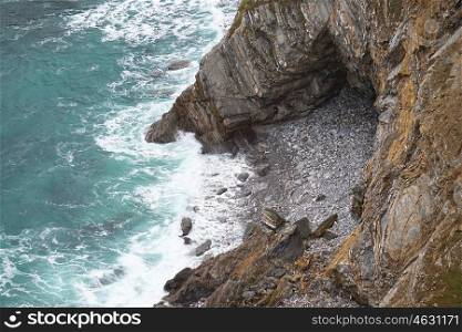 cliff in the coast