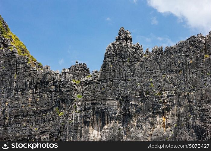 Cliff island of phi phi leh Krabi, Thailand
