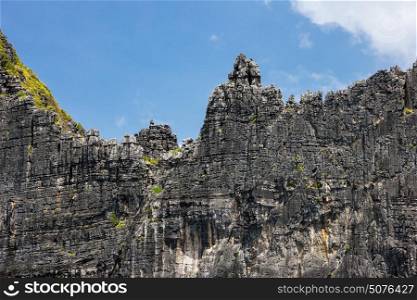 Cliff island of phi phi leh Krabi, Thailand
