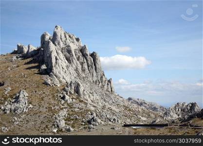 Cliff on mountain Velebit, Croatia