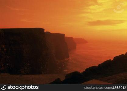 Cliffs at sunset, Cliffs of Moher, Ring of Kerry, Republic of Ireland