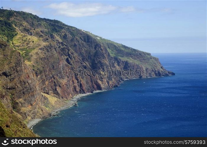 cliffs at the coast in Madeira Island, Portugal