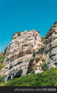 Clifftop monasteries in Meteora, Greece