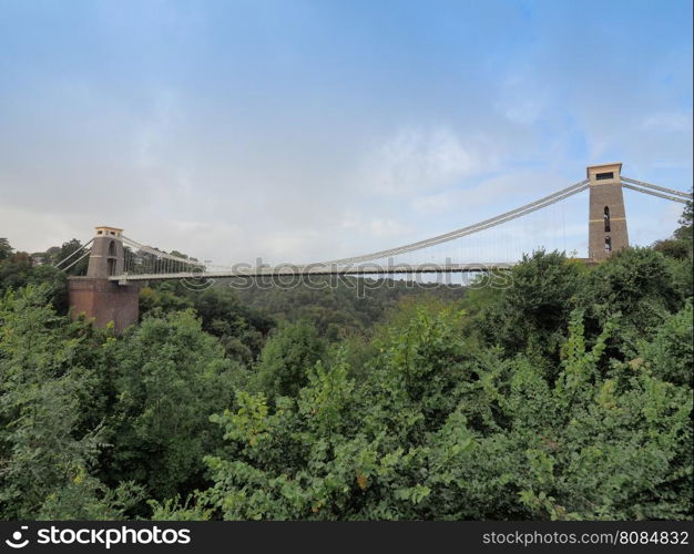 Clifton Suspension Bridge in Bristol. Clifton Suspension Bridge spanning the Avon Gorge and River Avon designed by Brunel and completed in 1864 in Bristol, UK