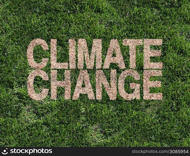 Climate change and environmental drought caused by a warming earth and an environment crisis..