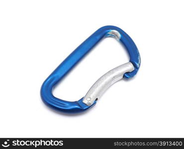 climber carabiner on white background