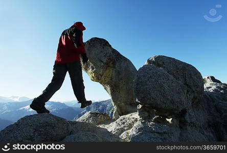 Climber on top