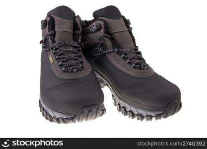 climbing boots isolated on a white