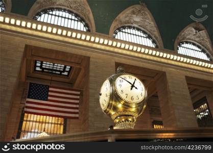 Clock at Grand Central Terminal Railway Station, New York City, USA.