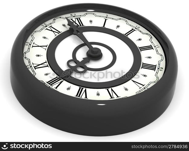 Clock. eight o&acute;clock. 3d