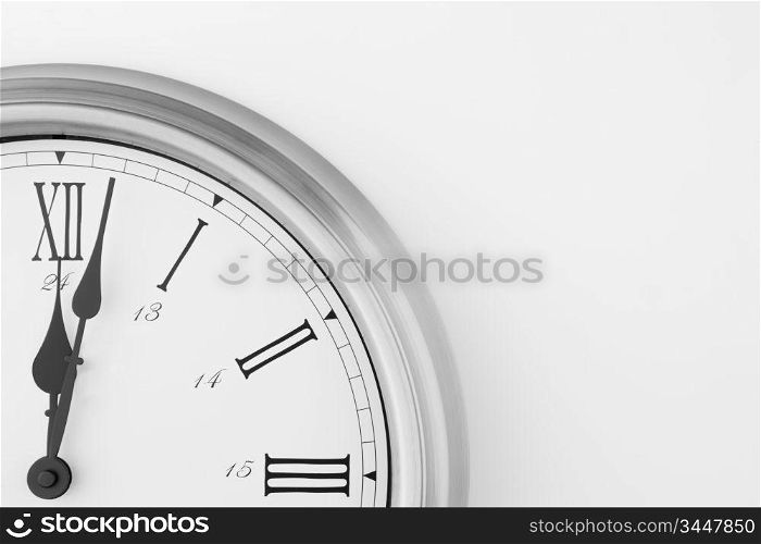 Clock Face Showing After Midnight