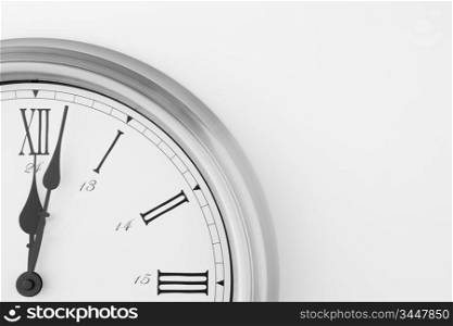 Clock Face Showing After Midnight