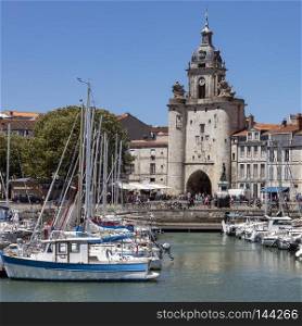 Clock Gate in the Vieux Port in La Rochelle on the coast of the Poitou-Charentes region of France.