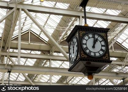 Clock in train station.
