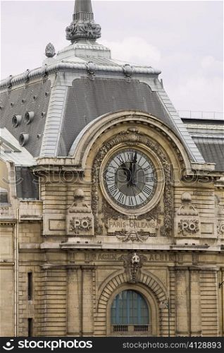 Clock on a building, Paris Orleans Station Clock, Paris, France