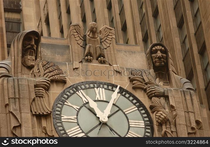 Clock on the front of a building