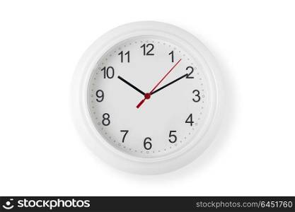 clock on white wall