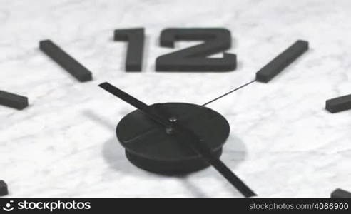 Clock ticking accelerated time. High Speed countdown timer. Time flies moving fast forward in this time lapse. Clock face running out in high speed. Timelapse ticks fast forward moving.