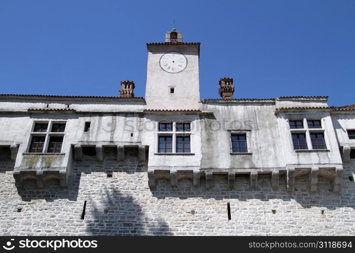 Clock tower and castle in Pazin, Istria, Croatia