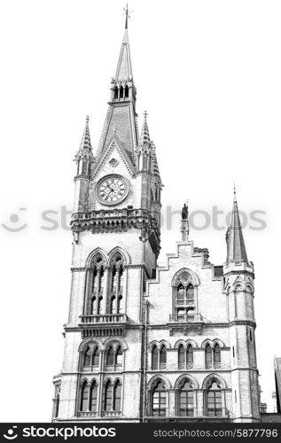 , Clock tower in black and white
