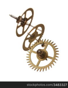 clockwork gears isolated on white background