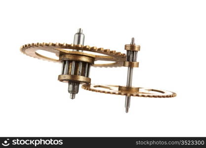 clockwork gears isolated on white background