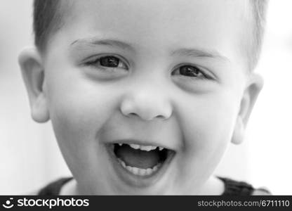 Cloe up portrait of a boy