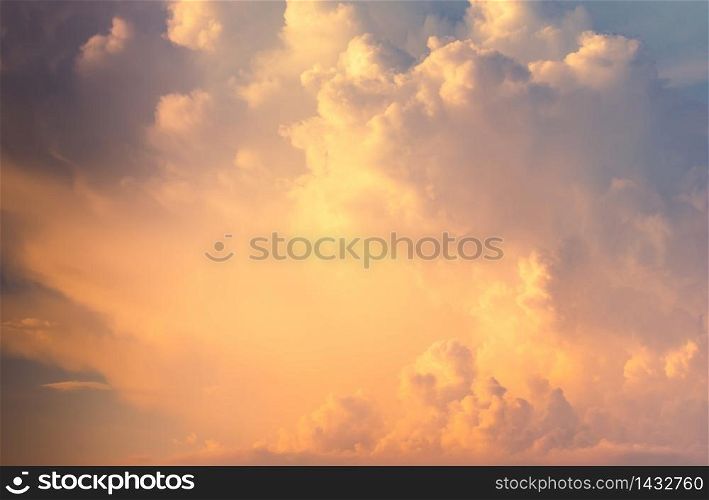 Clolorfull sky with clouds background with a pastel color. Clouds during sunset. Clolorfull sky with clouds background with a pastel color