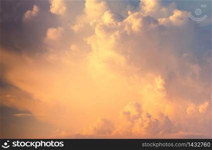 Clolorfull sky with clouds background with a pastel color. Clouds during sunset. Clolorfull sky with clouds background with a pastel color