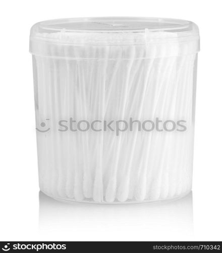 Close Packing of cotton sticks isolated on white background