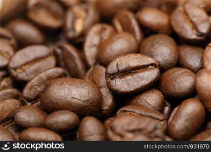 close-up background of coffee beans