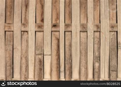 Close up bamboo fence with sepia filter, stock photo