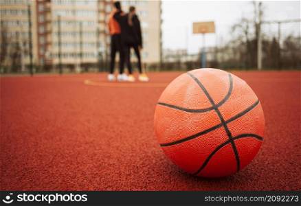 close up basketball outdoors