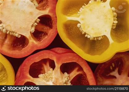close up bell peppers