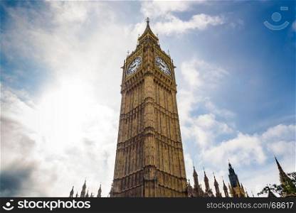 close up Big Ben Clock Tower, London, England, UK