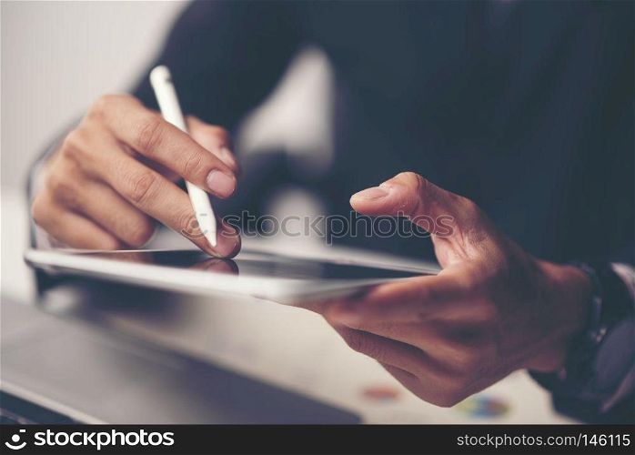 close-up business hand in business success concept